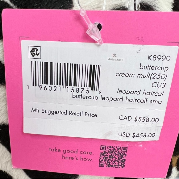 Kate Spade Buttercup Leopard Haircalf Small Bucket Bag Crossbody - Picture 14 of 16